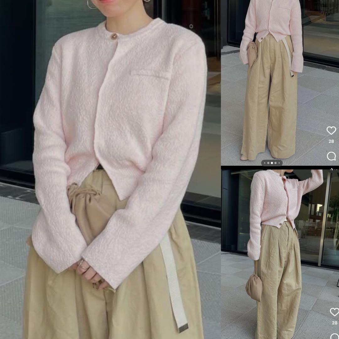 ETRE TOKYO 26SS ファンシーヤーンクルー ネックニットカーディガン