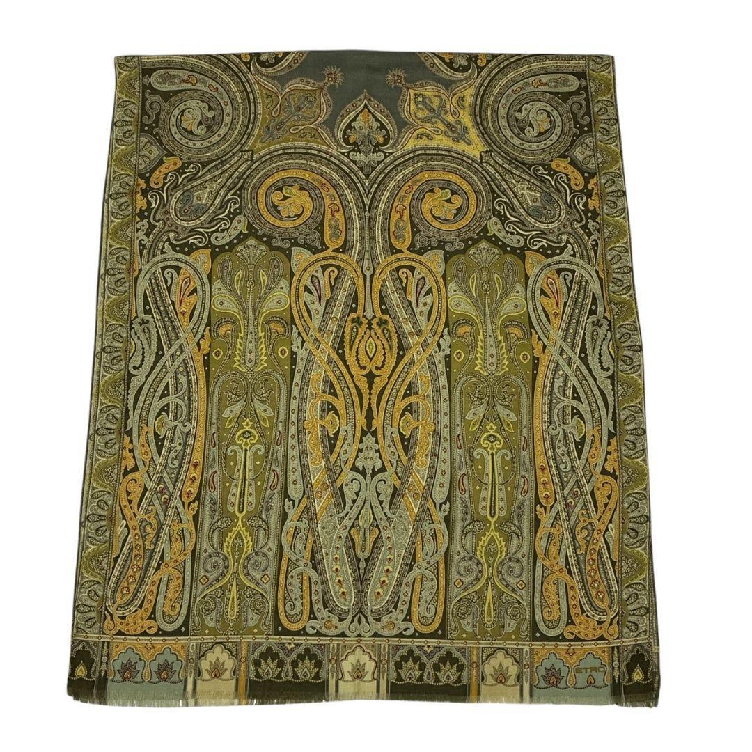 極美品✨ETRO エトロ シルク混 大判ストール スカーフ ペイズリー イタリア