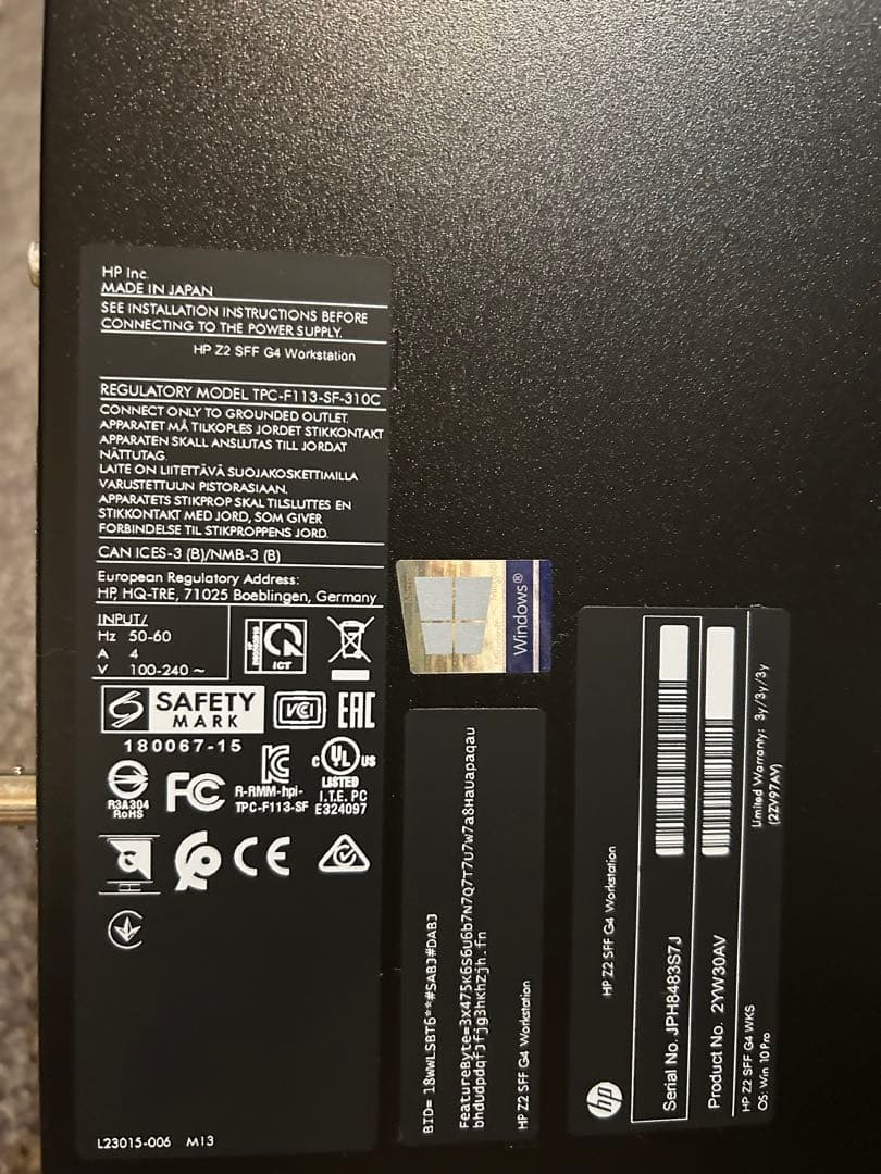 Windowsデスクトップ fan JiaHP Z2 SFF G4 WorkstationXeon
