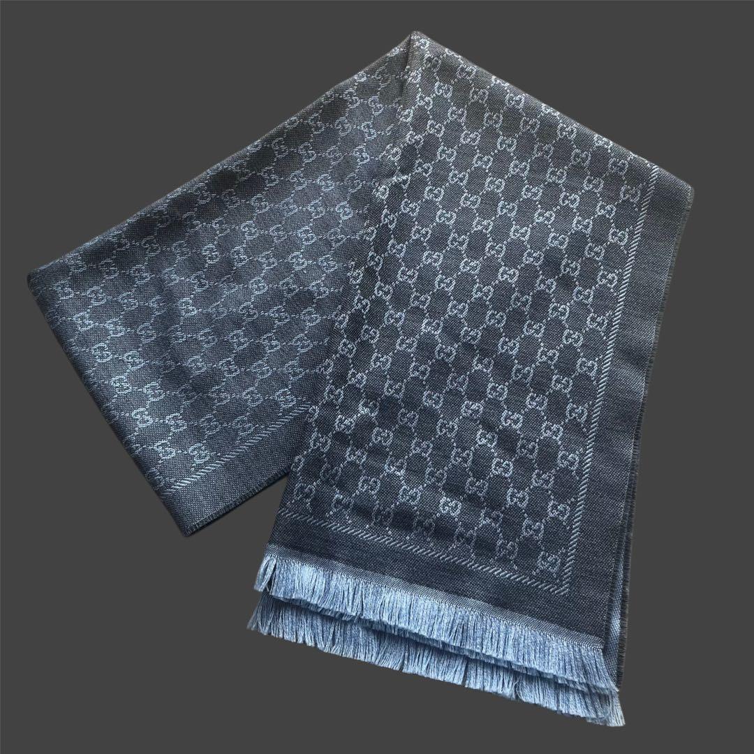 \"GUCCI\" GG柄 ウール100% ストール