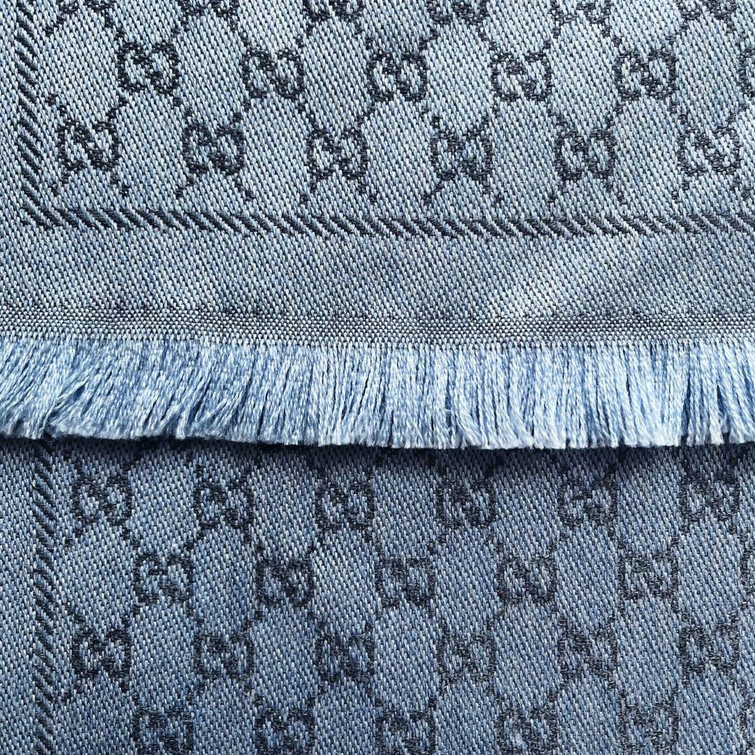 \"GUCCI\" GG柄 ウール100% ストール