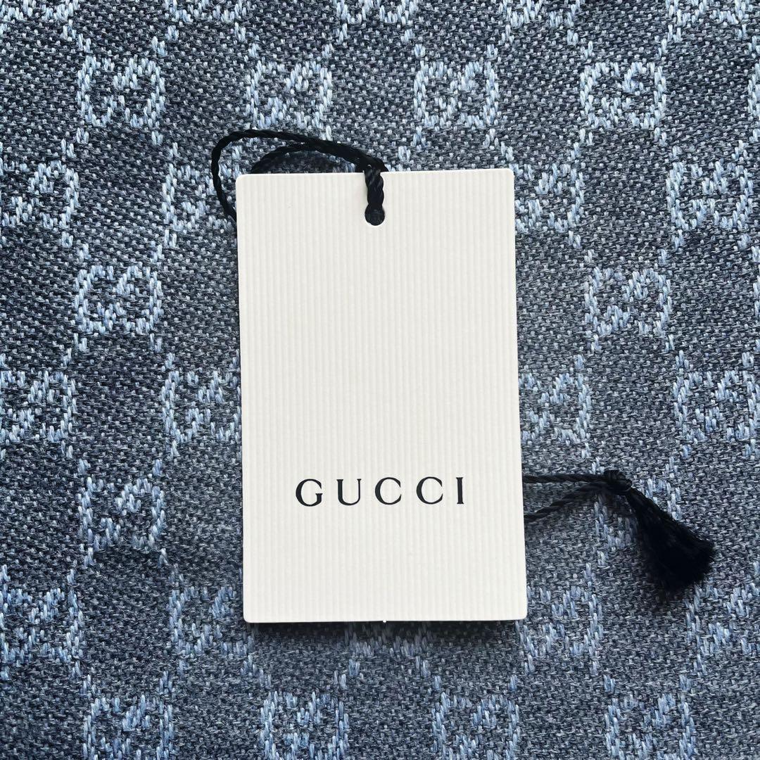 \"GUCCI\" GG柄 ウール100% ストール