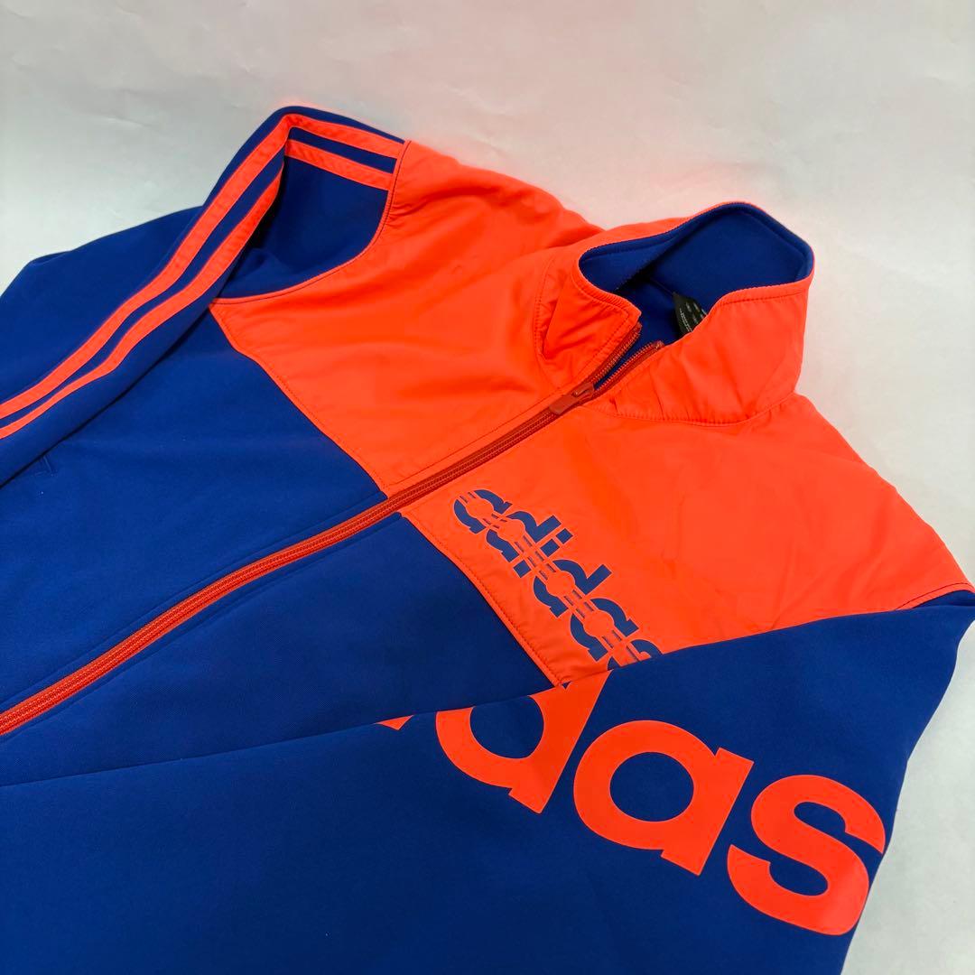 アディダスadidas ジャージ　上下　メンズ　Sサイズ　ブルー　オレンジ