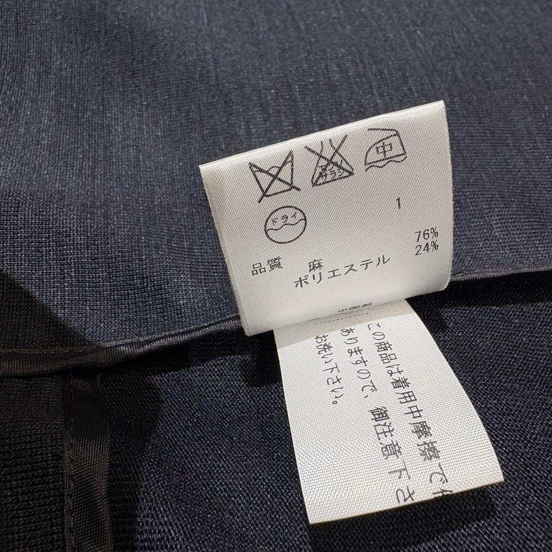 《美品》23区 大きいサイズ リネン混 ストレッチ テーラードジャケット