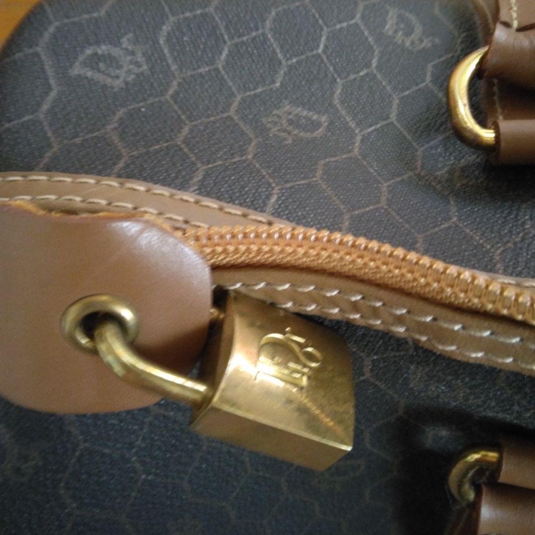 美品　Christian　Dior　ボストンバッグ　ハニカム柄　大容量