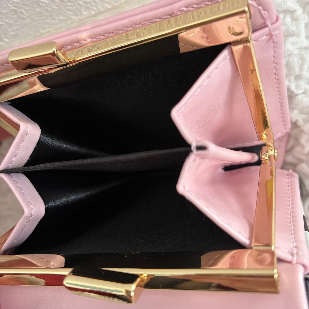 未使用✨️MARY QUANT ミニーマウス がま口三つ折り財布 ピンク デイジー
