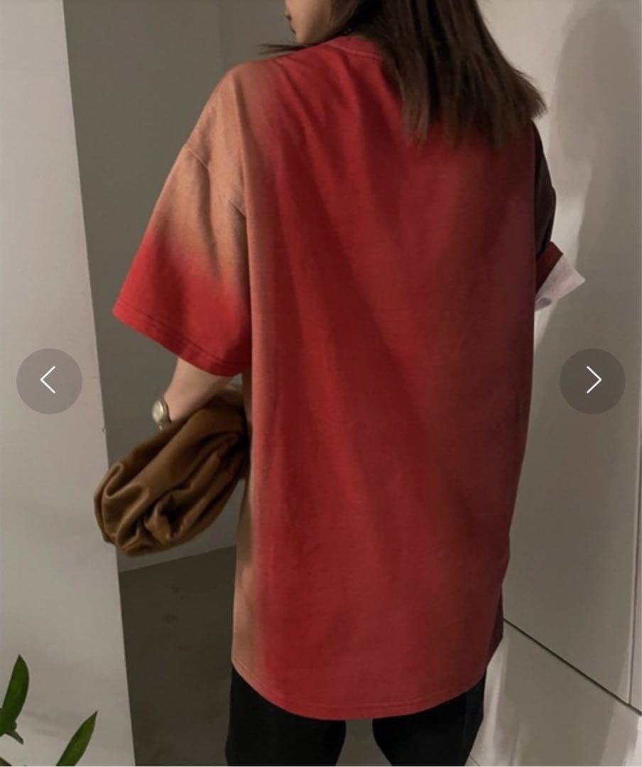 Ameriアメリヴィンテージ　グラデーションオーバーサイズTシャツ★レッド