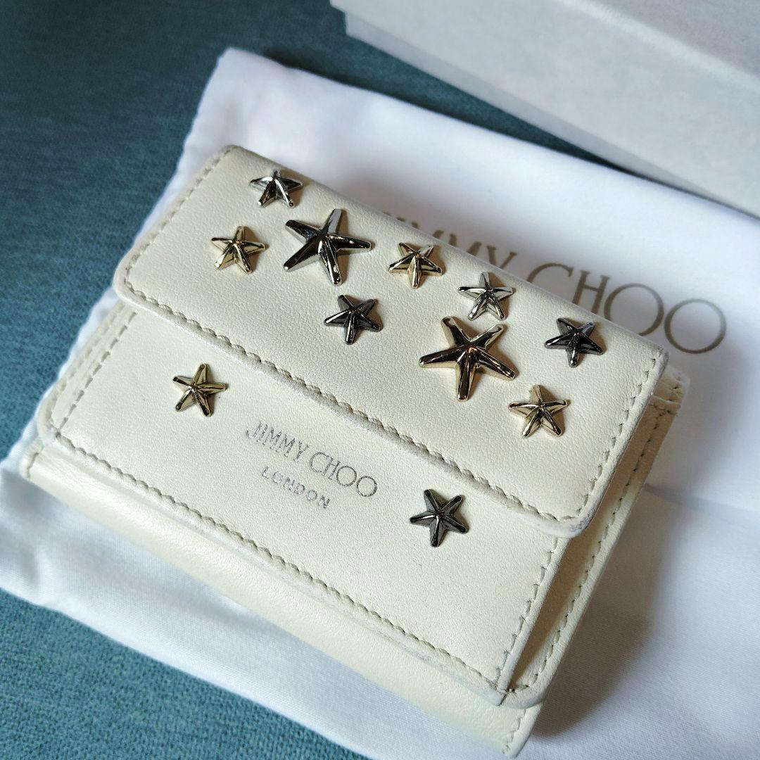 JIMMY CHOO ミニ財布 NEMO スタースタッズ 三つ折財布