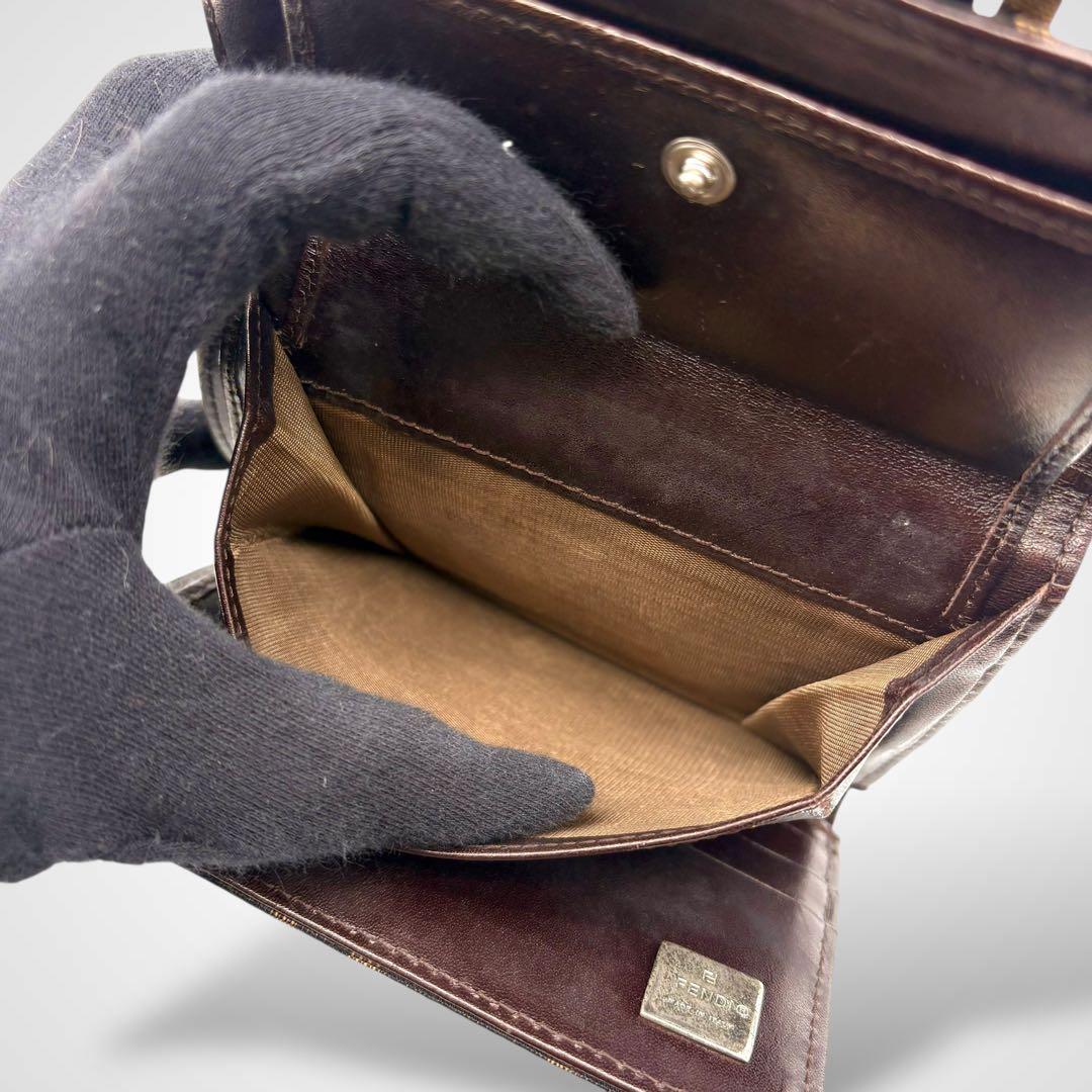 小物 FENDI Zucca Pattern Compact Wallet