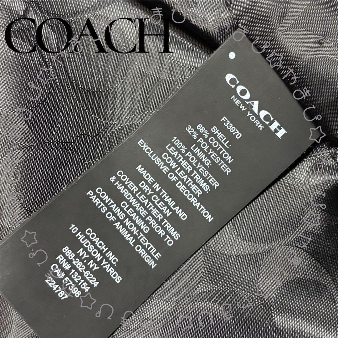 未使用 COACH コーチ 定番ショートトレンチコート シグネチャー柄裏地