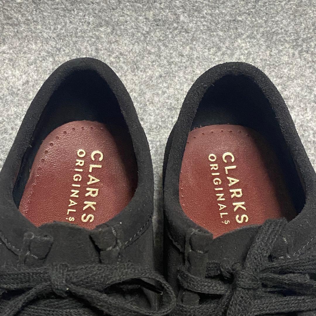 【美品】 clarks クラークス　27cm ワラビー モカシン スエード 黒色