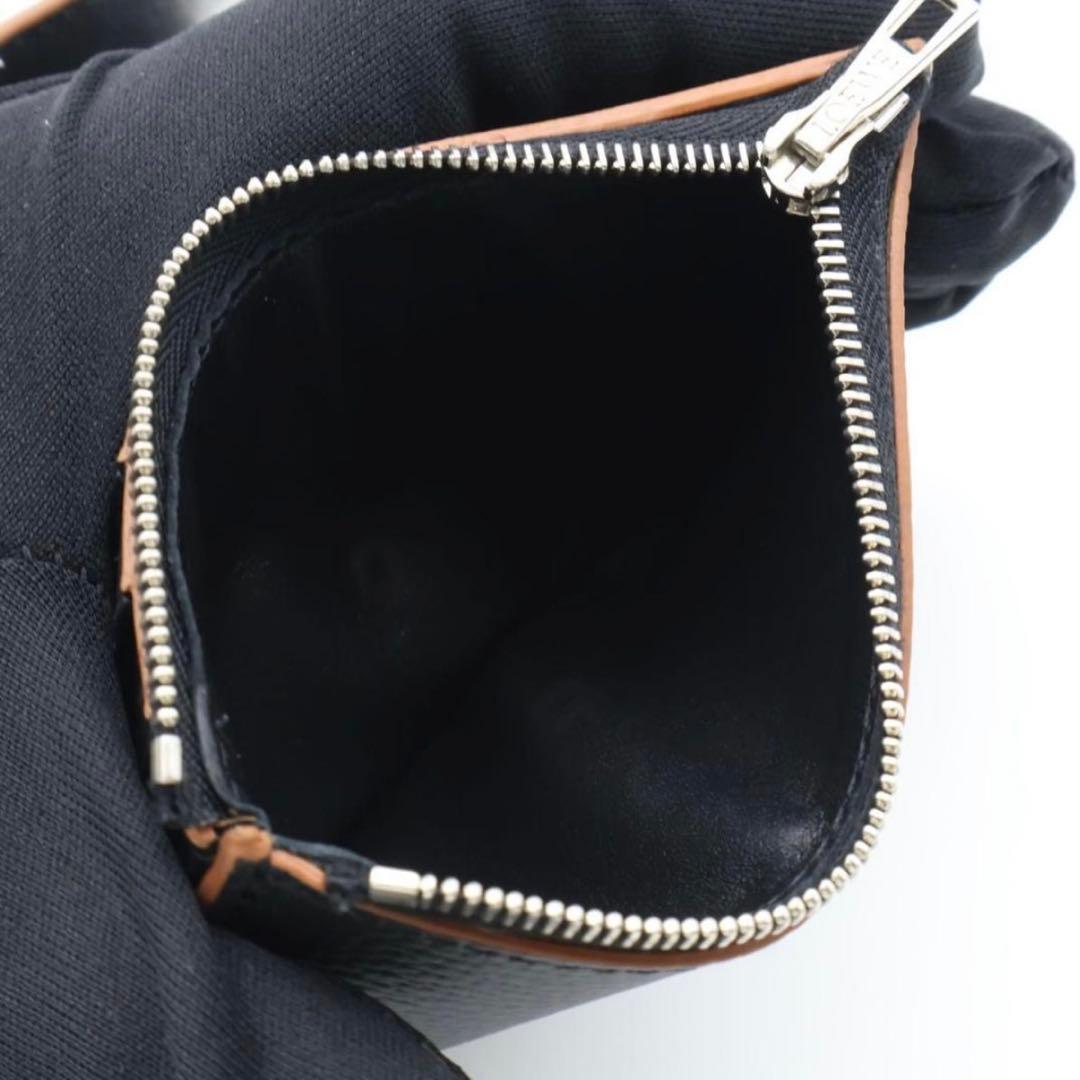 LOEWE トライフォールド　三つ折り財布　黒　アナグラム