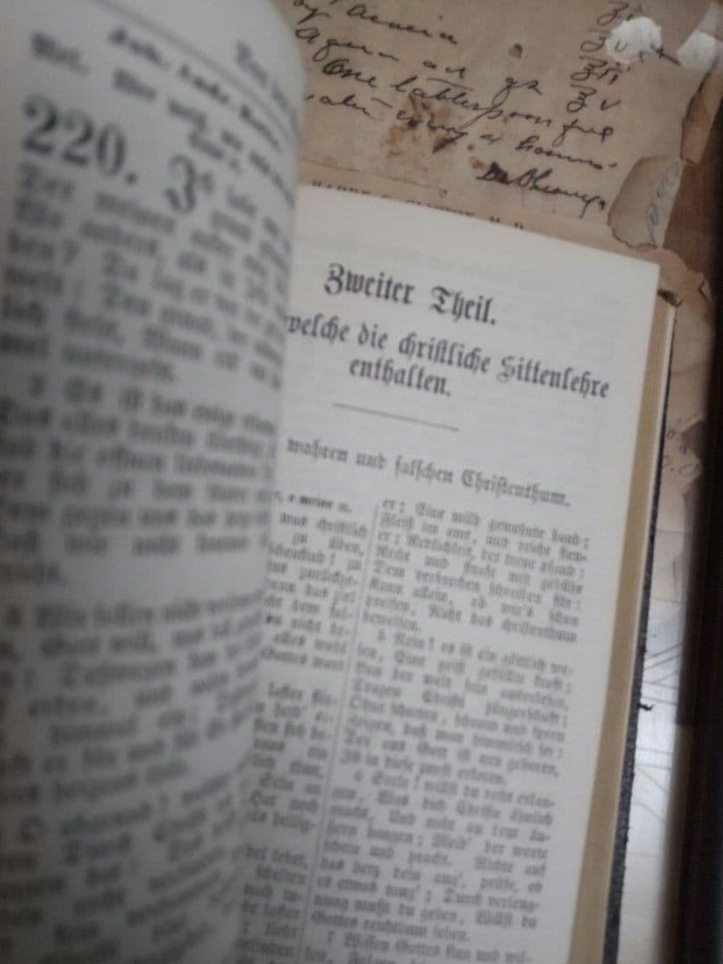 ドイツアンティーク 讃美歌本 アンティークブック 古書 Bible 聖書