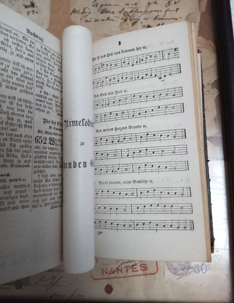 ドイツアンティーク 讃美歌本 アンティークブック 古書 Bible 聖書