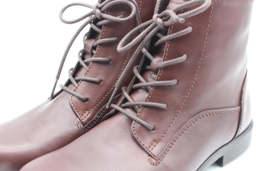 新品♪ecco エコー 本革 軽量レースアップブーツ(36)