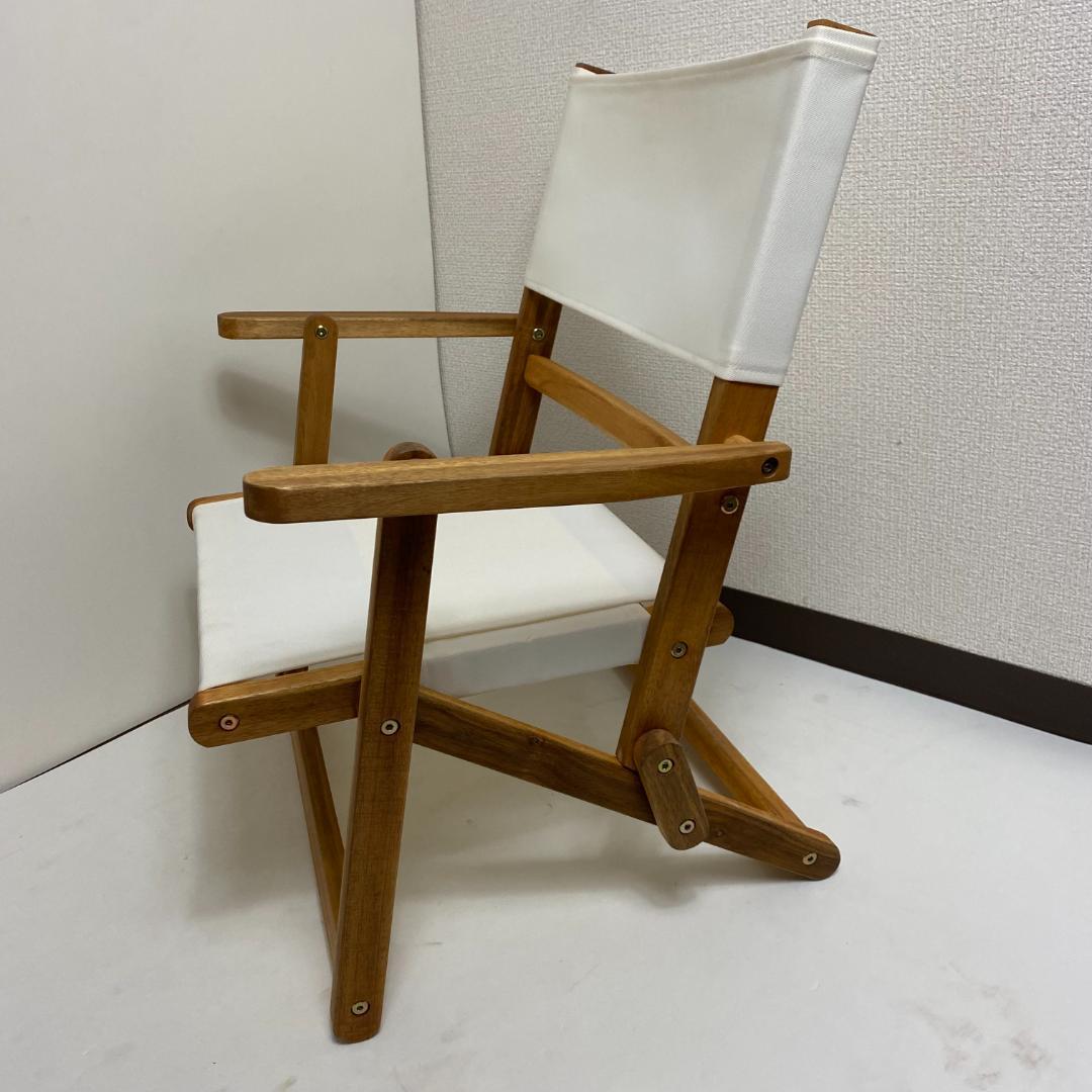 ★2脚セット ニトリ 折りたたみ 木製 ローチェア アイボリー