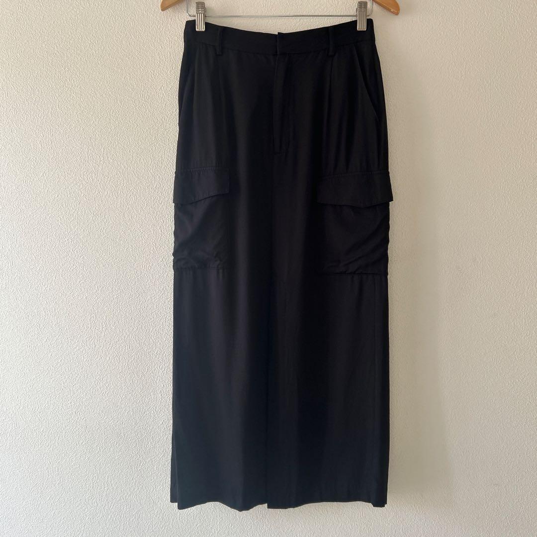 Loungedress 【定価19800円】スリットカーゴスカート　黒