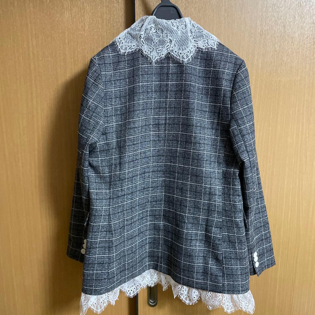 2wayヴィンテージライクレースジャケット LILYBROWN