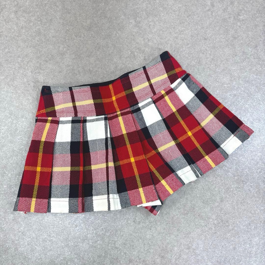 BURBERRY BLUE LABEL キュロットスカート 牛革ベルト 刺繍ロゴ