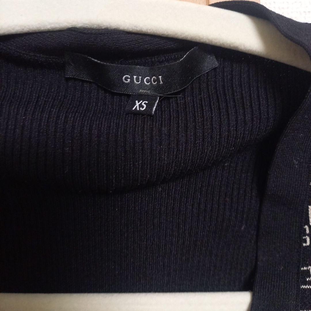GUCCI ゴールドボタン付きニットカーディガン XS