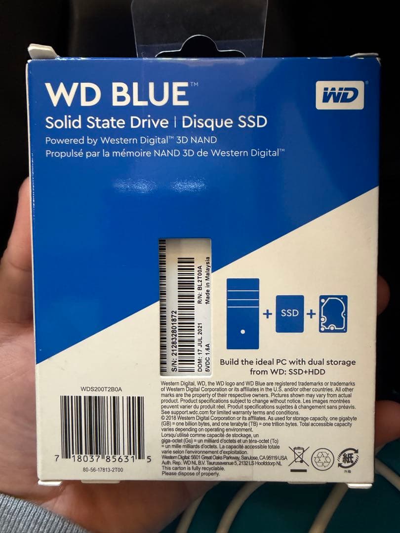 p*e様 WD BLUE 2TB SATA SSD