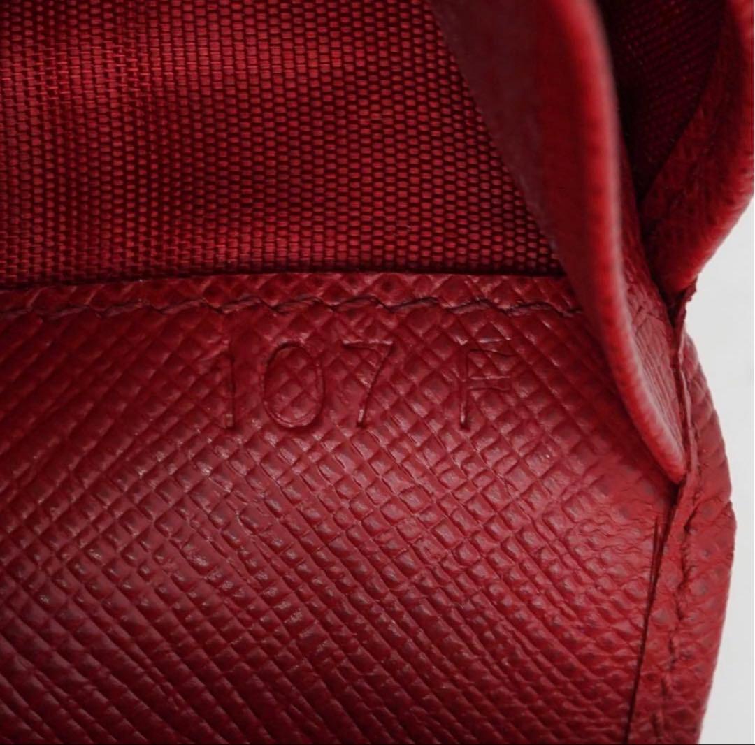 ✨未使用展示品✨　PRADA ミニ財布　サフィアーノレザー　L字ファスナー 赤色