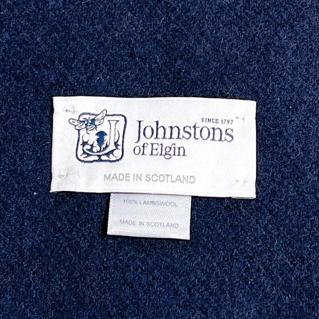 Johnstons of Elgin 大判マフラー　ラムウール　フリンジ