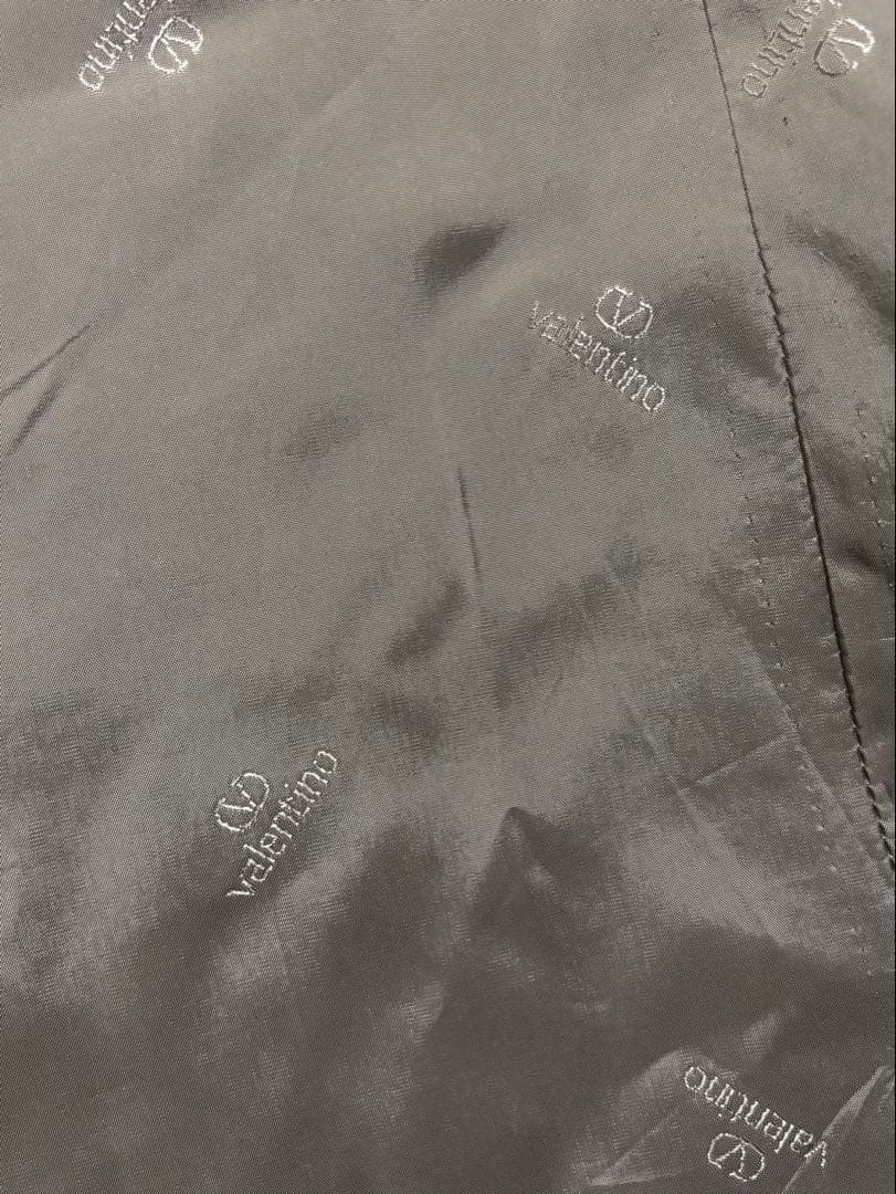 VALENTINO グリーングレー系　ツイードテーラードジャケット　レトロ