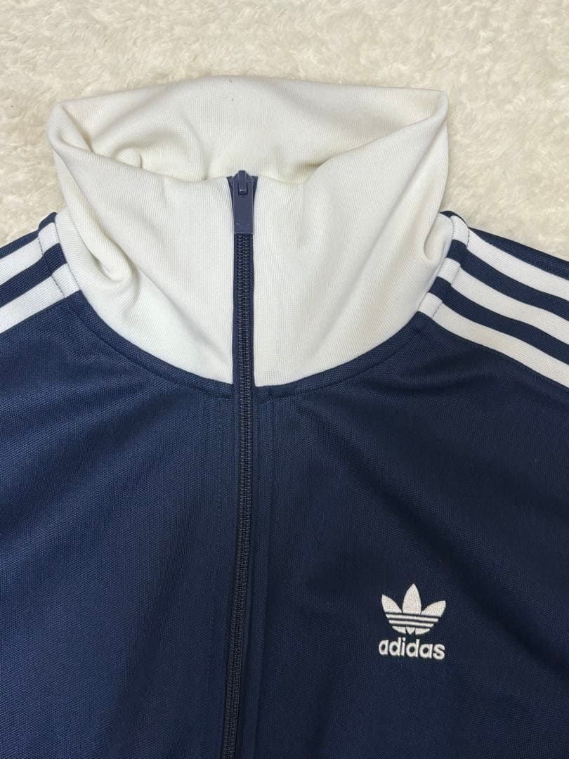 adidas トラックジャケット ジャージ ネイビー ホワイト