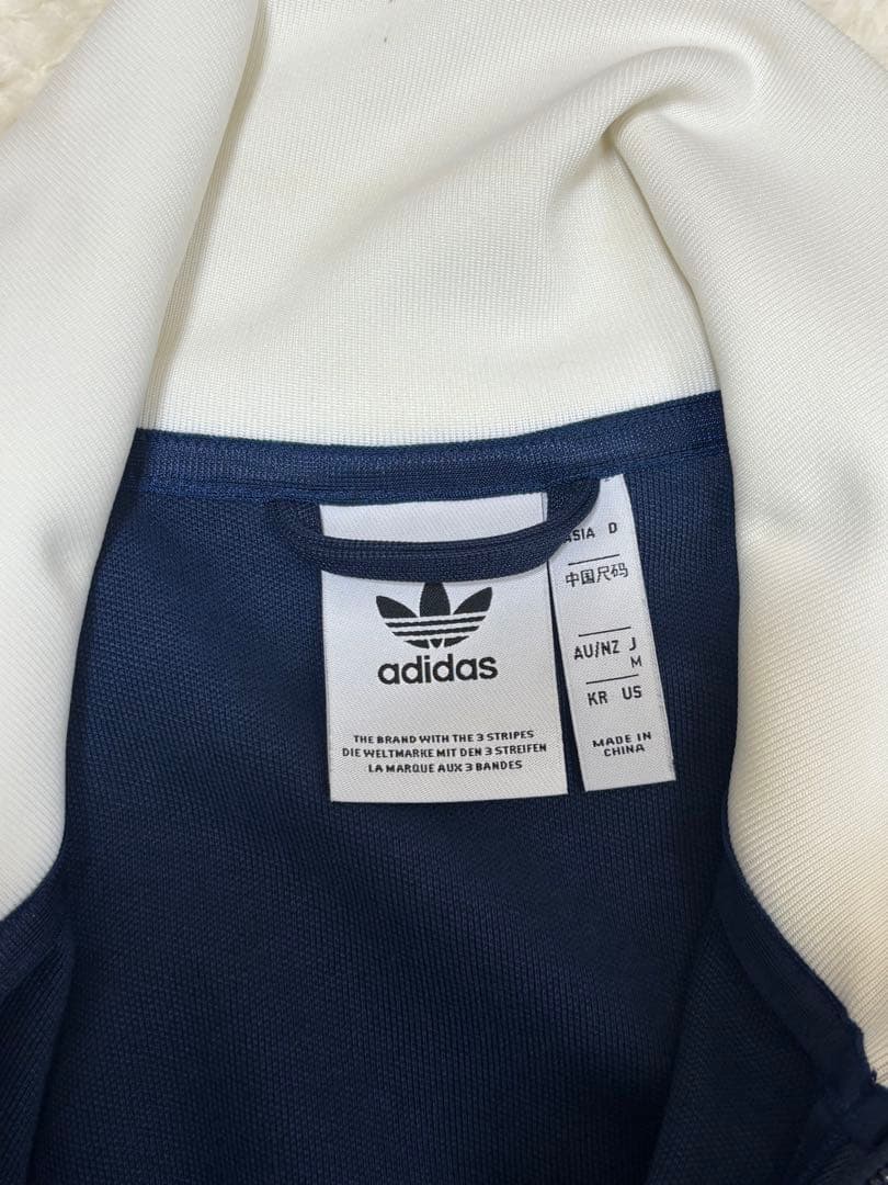 adidas トラックジャケット ジャージ ネイビー ホワイト