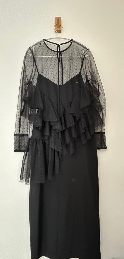 ワンピース AMERI Tulle Frill Top Set Dress