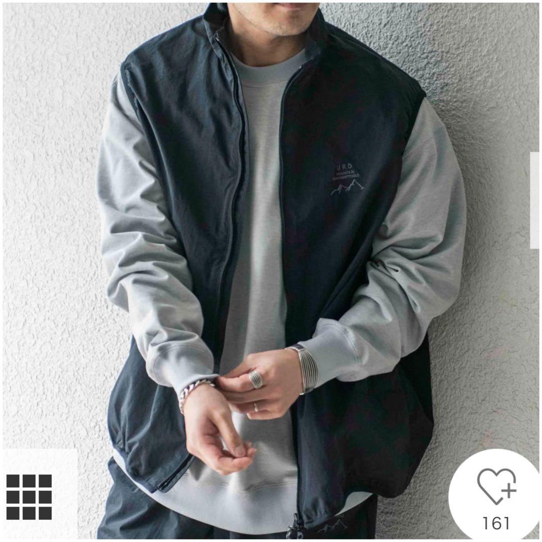 新品【アーバンリサーチ】ナイロンベスト ユーティリティベスト ブラック L