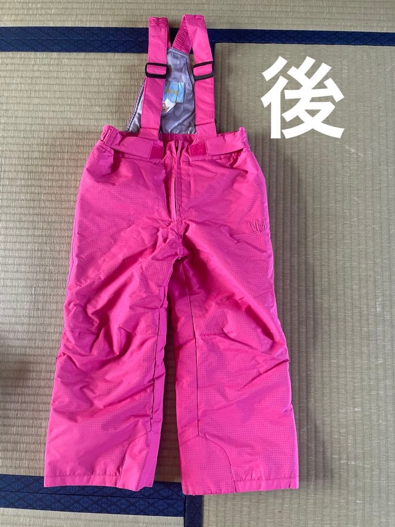 nima子供用スキーウェア上下セット（花柄）100cm手袋付き