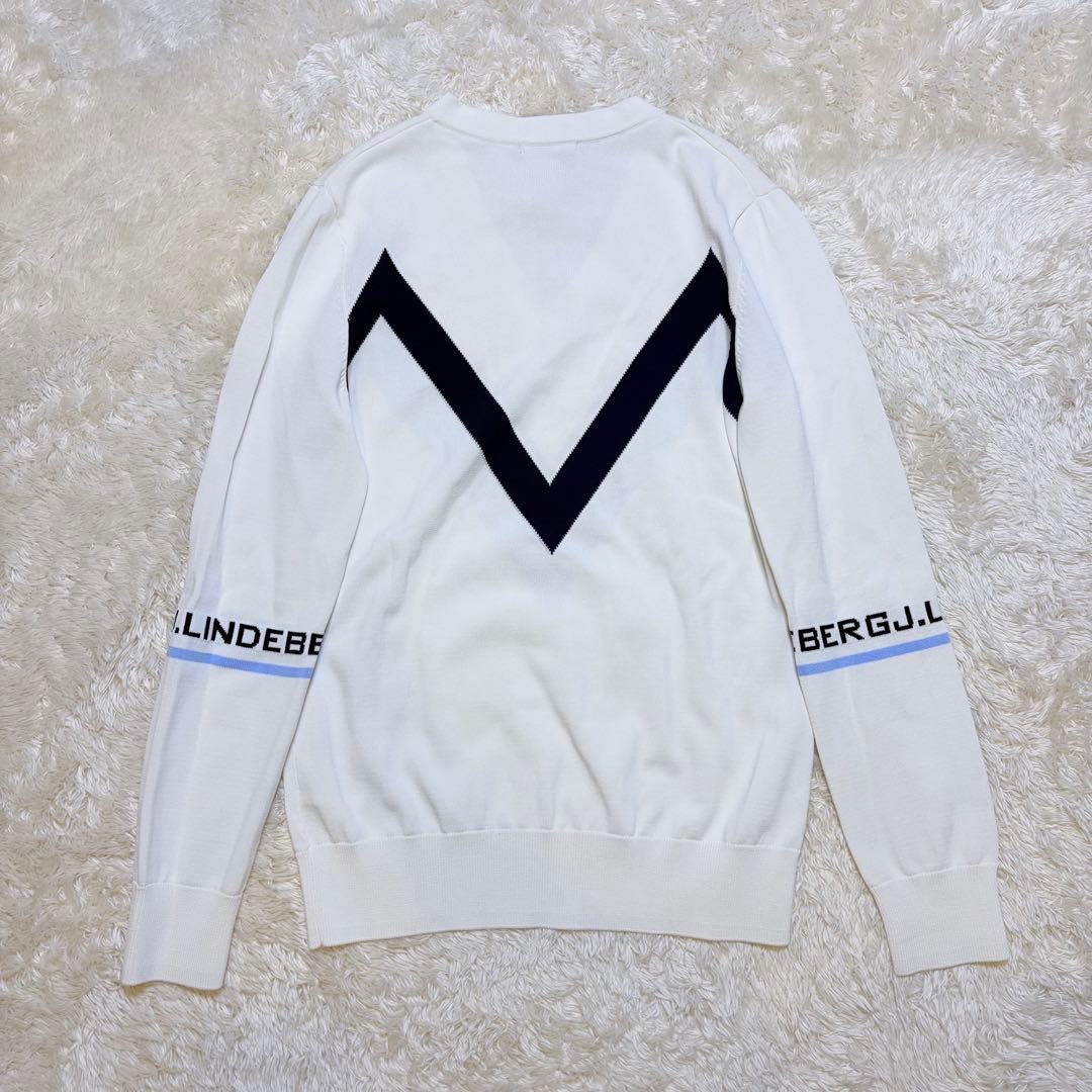 【美品】ジェイリンドバーグ Vネックニット セーター ゴルフウェア メンズ M