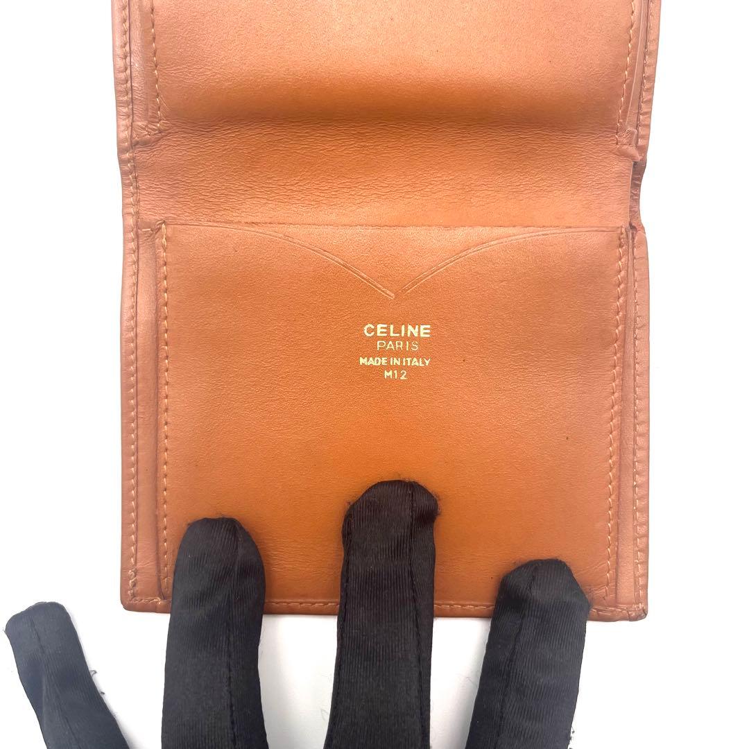 CELINE セリーヌ 二つ折り財布 マカダム柄 ビンテージ