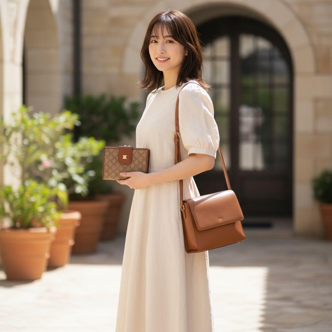 CELINE セリーヌ 二つ折り財布 マカダム柄 ビンテージ