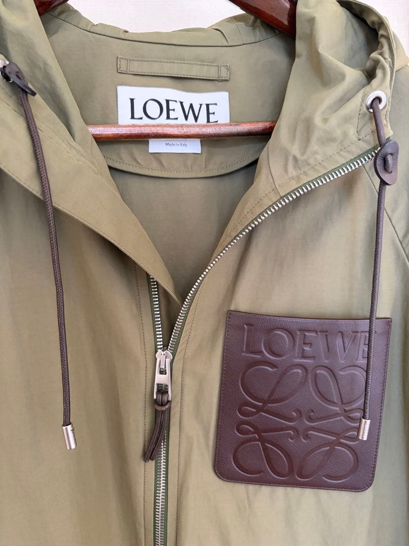 じ*む様 ロエベ Loewe ロゴパッチジャケット　アウターブルゾン　コットンナ