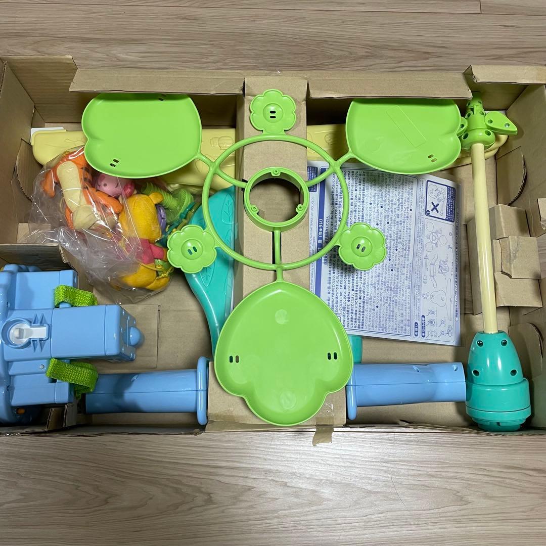 【美品】タカラトミー えらべる回転6WAYジム 音楽機能付き　プーさん　メリー