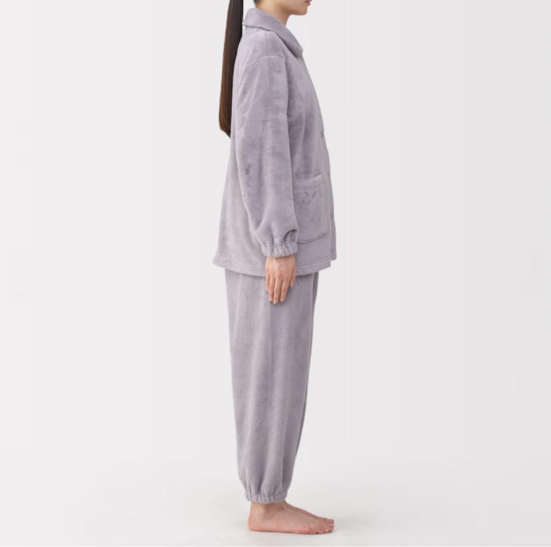 新品タグ付 無印良品 新作着る毛布 パジャマ ライラック XL 匿名送 MUJI
