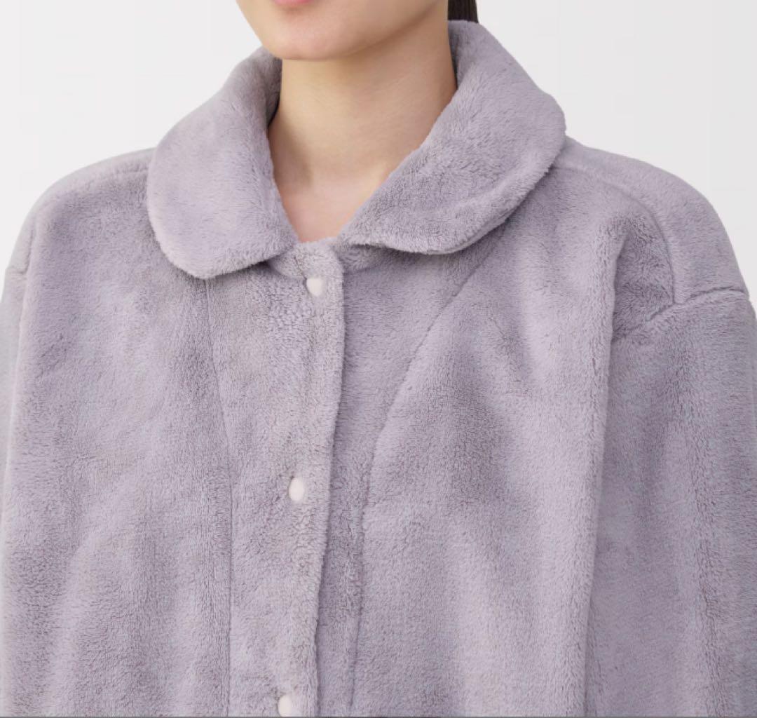 新品タグ付 無印良品 新作着る毛布 パジャマ ライラック XL 匿名送 MUJI