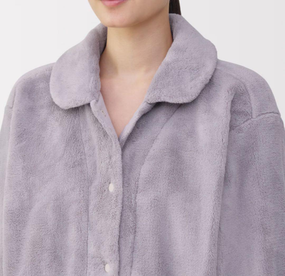 新品タグ付 無印良品 新作着る毛布 パジャマ ライラック XL 匿名送 MUJI