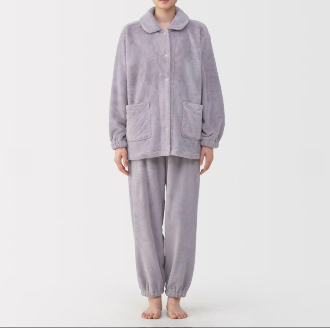 新品タグ付 無印良品 新作着る毛布 パジャマ ライラック XL 匿名送 MUJI
