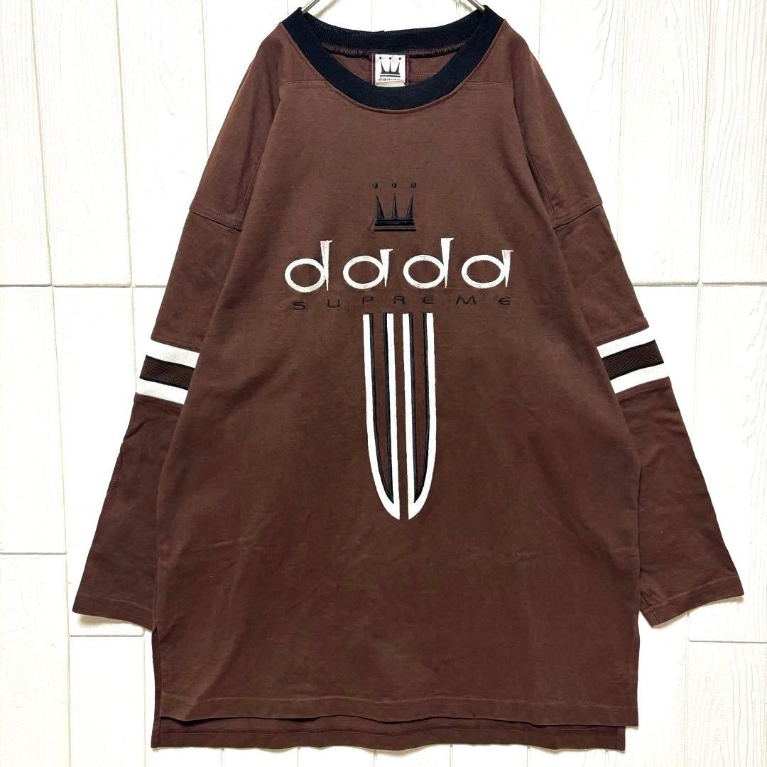 美品 ビッグサイズ 90s DADA SUPREME ロンT ロゴ刺繍 2XL