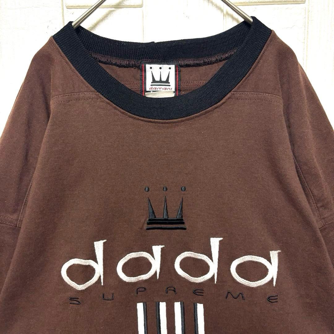 美品 ビッグサイズ 90s DADA SUPREME ロンT ロゴ刺繍 2XL