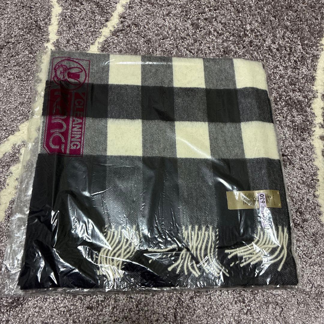 BURBERRY チェック柄カシミヤマフラー