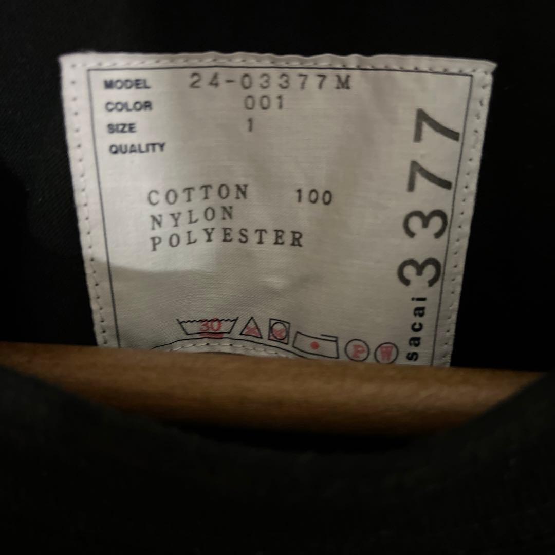 sacai サカイ 24ss ジップスリットTシャツ