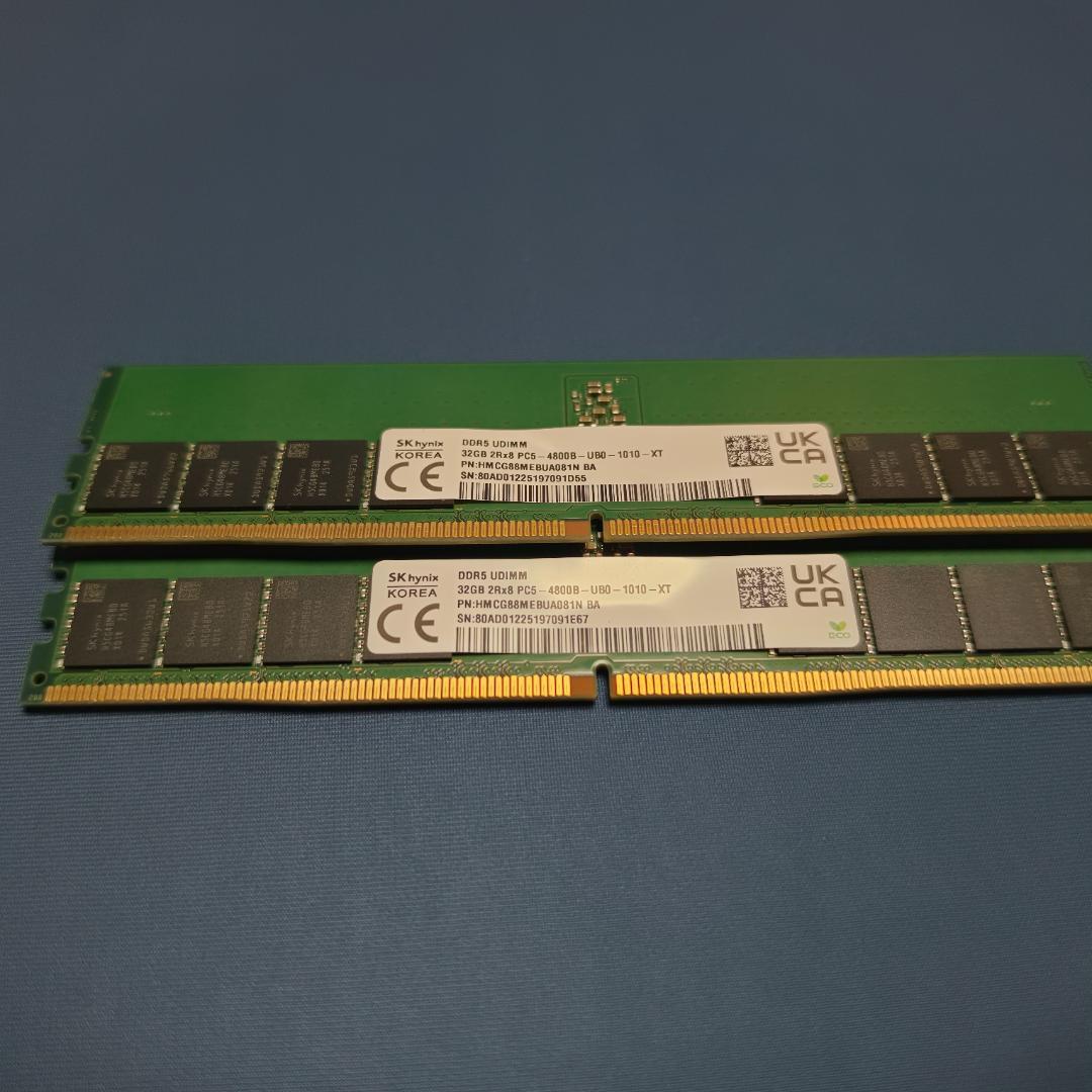 メモリ Hynix DDR5 32GBx2 4800MT