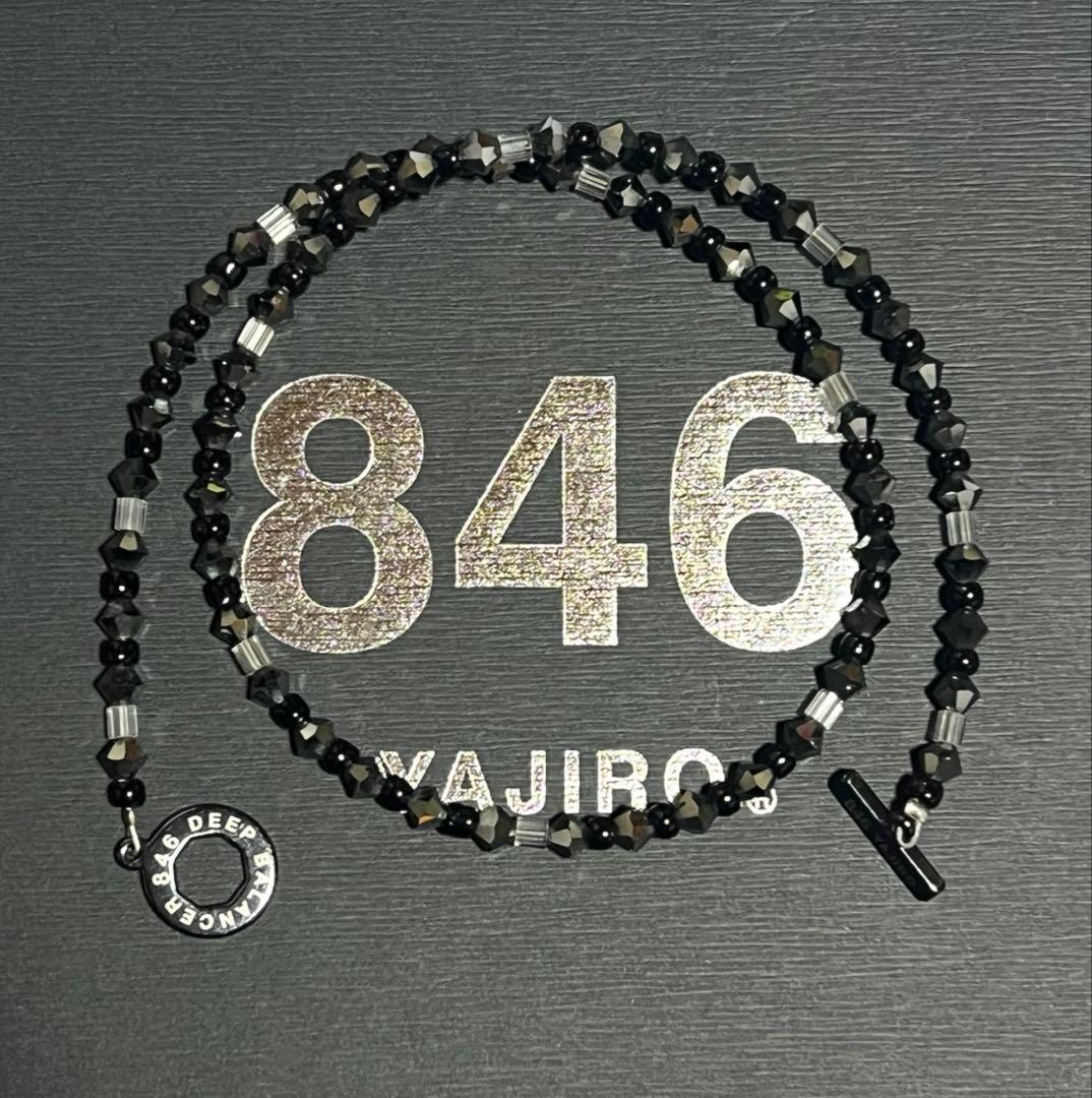 846YAJIRO 4シリーズネックレス　ブラック×ブラック