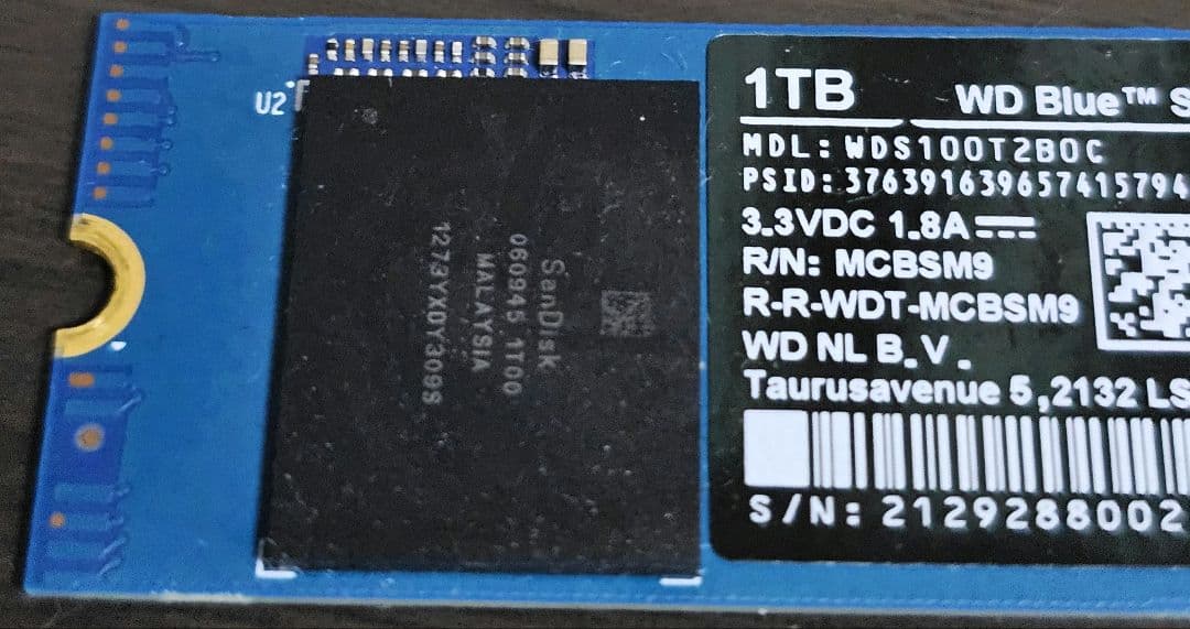 内蔵型SSD WD Blue M.2 SSD 1TB SSD