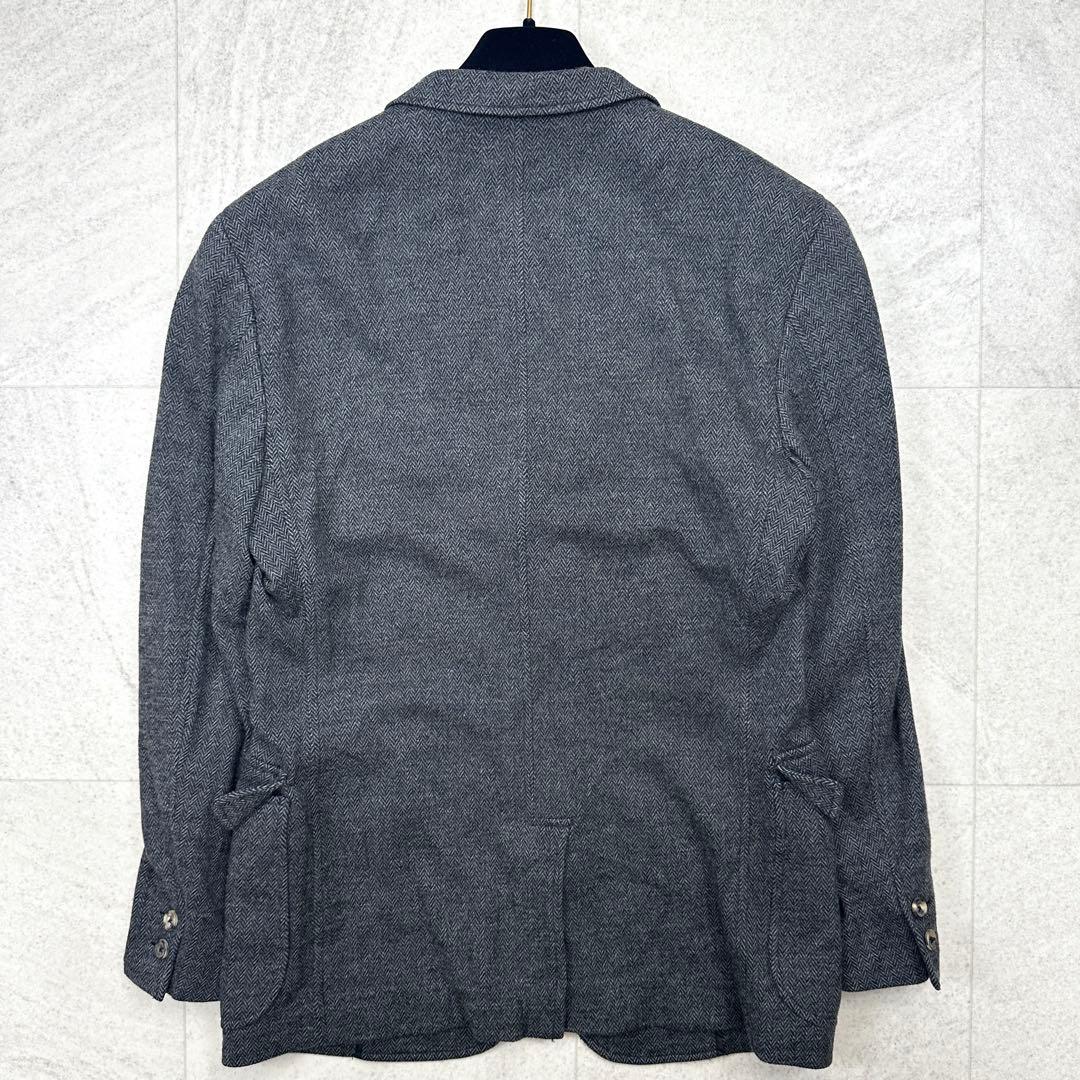 【VAN JACKET】テーラードジャケット ヘリンボーン ウール混 段返り L